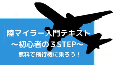 【陸マイラー初心者入門テキスト】年間20万マイルを貯める方法！