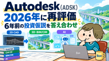 Autodeskの2D CADから3D BIM・CIM、AIへの進化を整理した図