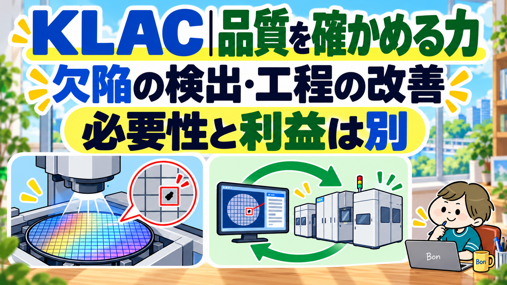KLAの欠陥検出と工程改善、技術の必要性と利益の違い