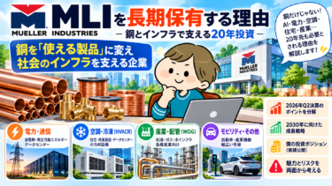 資源制約と銅をテーマにMueller Industries（MLI）の長期投資を解説するトップ画像